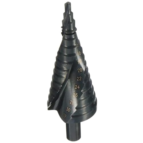 1/3 Stücke HSS Stufenbohrer Bit 4-32MM Hochgeschwindigkeitsstahl Stickstoff Spirale Dreieck Schaft Bohrer Set For Metall Kegel(1pc 4-32MM) von TYDHGSE