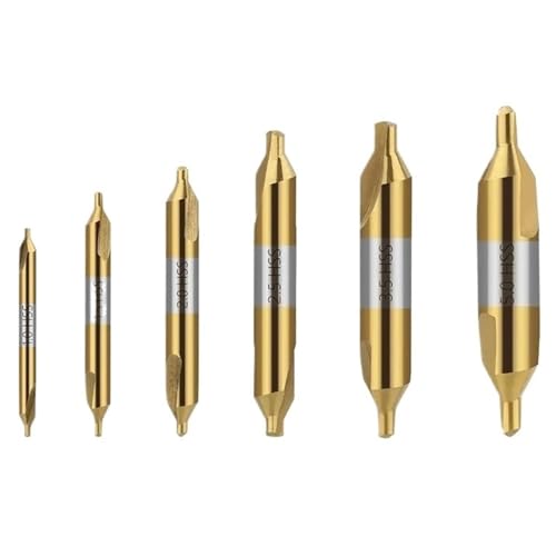 1 Set HSS Zentrum Bohrer 60 Grad Kombiniert Senker Winkel Bit Metall Bohrer(6pcs Set) von TYDHGSE
