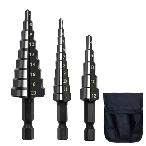 1 Stück 3-12mm 4-12mm 4-20mm HSS Gerade Nut Schritt Titan Beschichtet Holz Metall Loch Cutter Kern Bohrer(Peach) von TYDHGSE