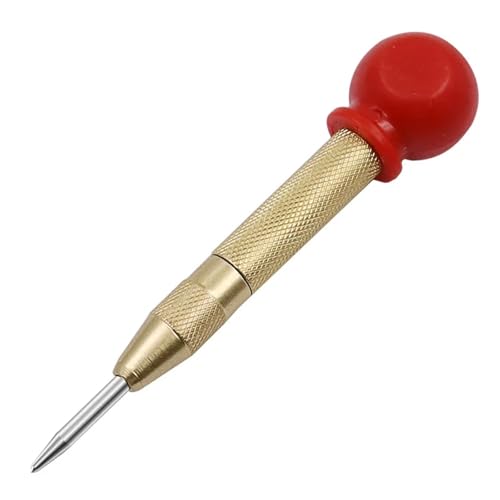 1 Stück Automatischer Körnerdorn Holzbearbeitungswerkzeuge Federbelastete Markierung Metallbohrer Holzpresse Dent Marker Tool(Gold1) von TYDHGSE