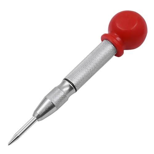 1 Stück Automatischer Körnerdorn Holzbearbeitungswerkzeuge Federbelastete Markierung Metallbohrer Holzpresse Dent Marker Tool(Silver1) von TYDHGSE