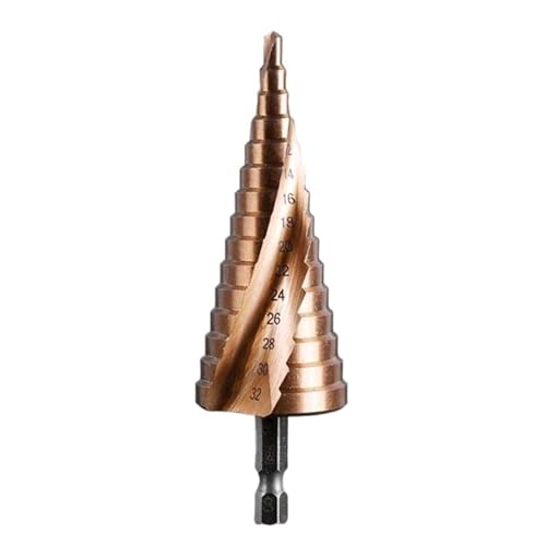 1 Stücke 4-12/4-20/4-32mm M35 Stufenbohrer Kegel HSS-CO HSS Bohrer Spiralnut Dreieckschaft For Edelstahl(4-32MM) von TYDHGSE