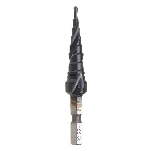1 Stücke HRC89 M35 TiAlN Beschichtet Stufenbohrer 1/4 Zoll Kegel Sechskantschaft Metall Bohren Lochöffner Werkzeug For Edelstahl(3-12mm) von TYDHGSE