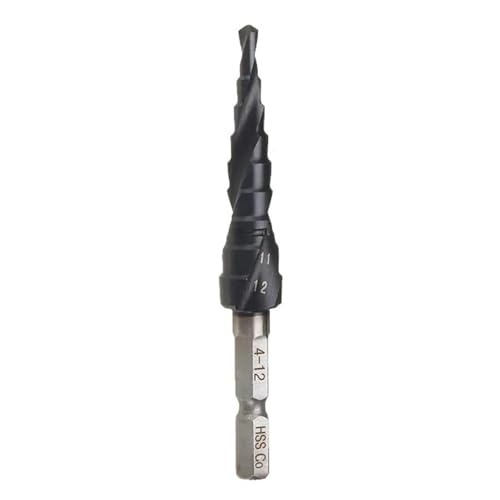 1 Stücke HRC89 M35 TiAlN Beschichtet Stufenbohrer 1/4 Zoll Kegel Sechskantschaft Metall Bohren Lochöffner Werkzeug For Edelstahl(4-12mm) von TYDHGSE