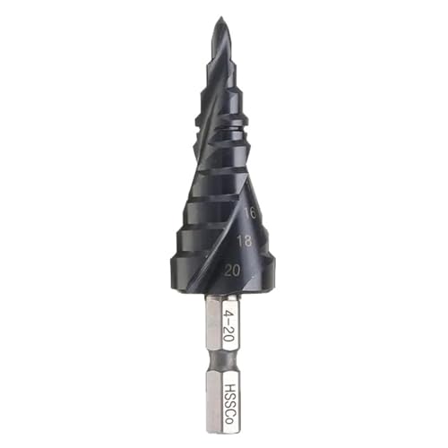1 Stücke HRC89 M35 TiAlN Beschichtet Stufenbohrer 1/4 Zoll Kegel Sechskantschaft Metall Bohren Lochöffner Werkzeug For Edelstahl(4-20mm) von TYDHGSE