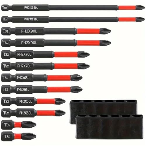 10/12Pcs Magnetische Schraubendreher Bit Set S2 Stahl 1/4 Zoll Schaft Elektrische Schraubendreher Bits von TYDHGSE