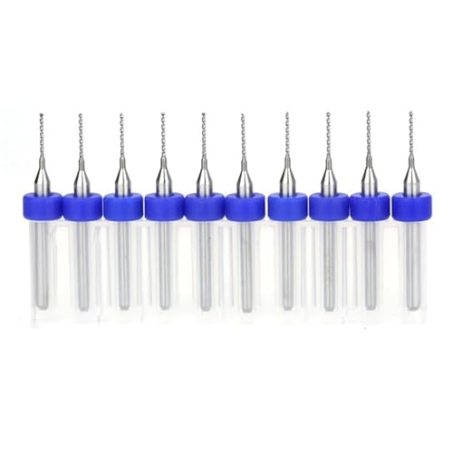 10-teiliges PCB-Bohrer-Set, Hartmetall-Mikrobohrer For Leiterplatten, 1/8 Zoll Fester Schaft, CNC-Bits Aus Wolframstahl, 0,1–3,175 Mm(PCB 0.7mm 10pcs) von TYDHGSE