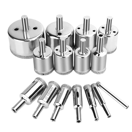 15-teiliges Diamantbohrer-Set For Keramik, Diamant-Lochsägen, Bohrer-Set, Premium-Glasbohrer For Flaschen, Töpfe, Marmor, 6–50 Mm 15-teiliges Diamantbohrer-Set For Keramik, Diamant-Lochsägen, Bohrer-Set, Premium-Glasbohrer For Flaschen, Töpfe, Marmor, 6–50 Mm von TYDHGSE