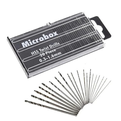 20-teiliges Set 0,3 Mm-1,6 Mm HSS-Spiralbohrer-Set, Tragbares Bohrer-Set, Handwerkzeuge For Schmuckuhr-Bohrreparaturwerkzeuge 20-teiliges Set 0,3 Mm-1,6 Mm HSS-Spiralbohrer-Set, Tragbares Bohrer-Set, Handwerkzeuge For Schmuckuhr-Bohrreparaturwerkzeuge von TYDHGSE