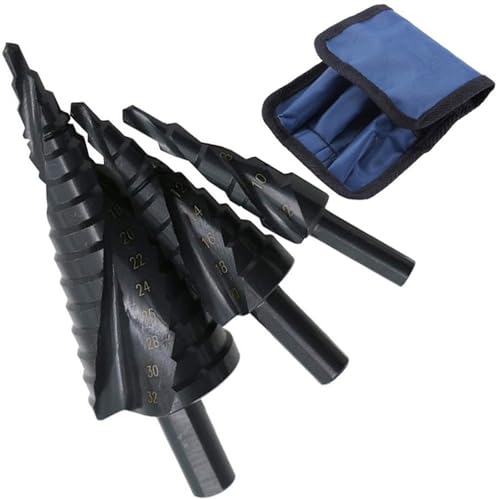 3 Teile/satz 4-32mm HSS Kobalt Schritt Bohrer Set Stickstoff High Speed ​​Stahl Spirale(3pcs with bag) von TYDHGSE