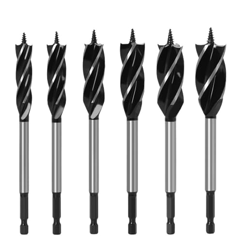 4-9-teiliges Spiralbohrer-Set For Holz, Schnelles Schneiden, Bohrer For Schreiner Und Tischler, Werkzeug, Bohrer For Holzschnitt, Anzug For Die Holzbearbeitung(6pcs B) von TYDHGSE