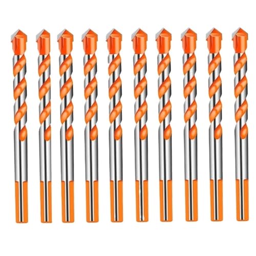 5/10 PCS Gewinde Dreieck Wolfram Stahl Wand Fliesen Beton Bohren Bit Haushalt Hand Elektrische Bohrer(10pcs 8mm) von TYDHGSE