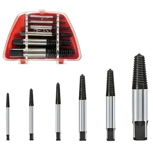 5/6-teiliges Schraubenausdreher-Set, Beschädigter, Gebrochener Schraubenentferner, Ausdreher-Bohrer, Einfach Herauszunehmen, Zentrierbohrer(6pcs) von TYDHGSE