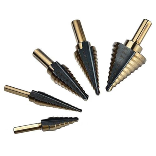 5 Stücke Schritt Bohrer Set Hss Mehrere Loch 50 Größen Kobalt Titan Konische Hartmetall Bohrer(5pcs without package) von TYDHGSE