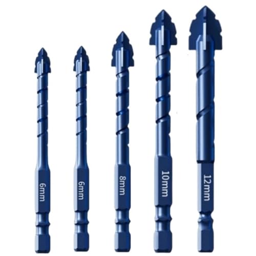 5-teiliges Sägezahnbohrer-Set Mit Vier Schneiden For Bohren Von Löchern In Glasfliesen, Wänden Und Beton. 5-teiliges Sägezahnbohrer-Set Mit Vier Schneiden For Bohren Von Löchern In Glasfliesen, Wänden Und Beton. von TYDHGSE
