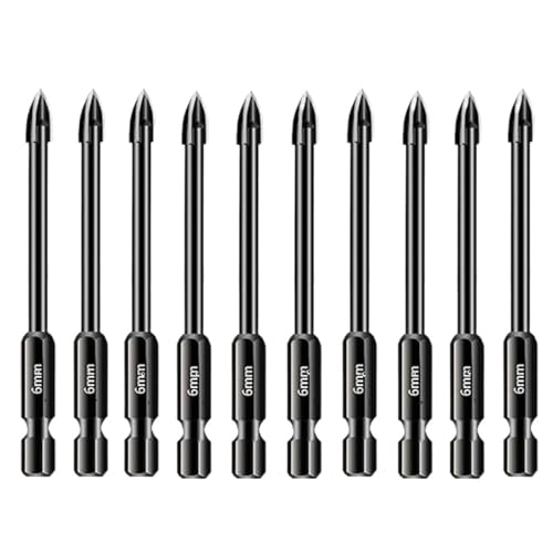 6/7/10 Pcs Bohrer Bits 3-12mm Fliesen Und Glas Fliesen Bohrer Bit Set Mehrzweck Hex Schaft Wolfram Hartmetall Bohren Werkzeuge(10PCS) von TYDHGSE