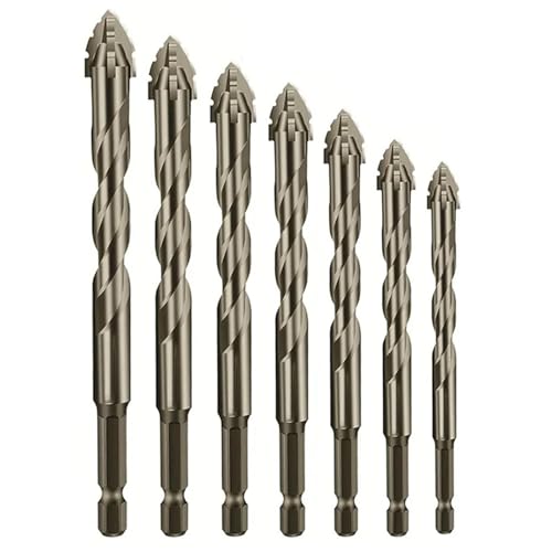 7 Teile/satz Vier Flöte Sägezahn Bohrer For Glas Fliesen Beton Metall Bohren Werkzeuge von TYDHGSE