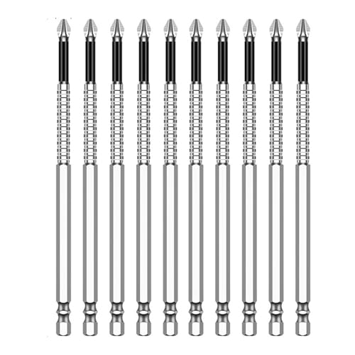 Härte Bit S2 Magnetische 5A Schwarz Nicht-slip Kreuz Kopf Elektrische Bohrer Elektrische Schraubendreher Bit(10PCS 150L) von TYDHGSE