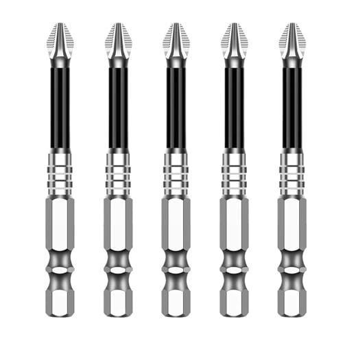 Härte Bit S2 Magnetische 5A Schwarz Nicht-slip Kreuz Kopf Elektrische Bohrer Elektrische Schraubendreher Bit(5PCS 65L) von TYDHGSE