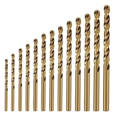 Kobalt-Schnellarbeitsstahl-Spiralbohrer M35 Edelstahl-Werkzeugsatz Bohrerzubehör(13pcs plastic) von TYDHGSE