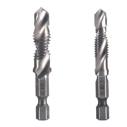 Sechskantschaft, Titanbeschichtet, HSS-Schraubengewinde, Metrischer Gewindebohrer, Schraubenmaschine, Verbundgewindebohrer, M3, M4, M5, M6, M8, M10, Handwerkzeuge(Black) von TYDHGSE