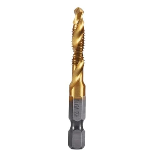 Sechskantschaft, Titanbeschichtet, HSS-Schraubengewinde, Metrischer Gewindebohrer, Schraubenmaschine, Verbundgewindebohrer, M3, M4, M5, M6, M8, M10, Handwerkzeuge(Brown) von TYDHGSE