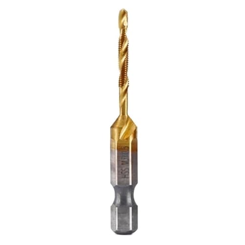 Sechskantschaft, Titanbeschichtet, HSS-Schraubengewinde, Metrischer Gewindebohrer, Schraubenmaschine, Verbundgewindebohrer, M3, M4, M5, M6, M8, M10, Handwerkzeuge(Lavender) von TYDHGSE