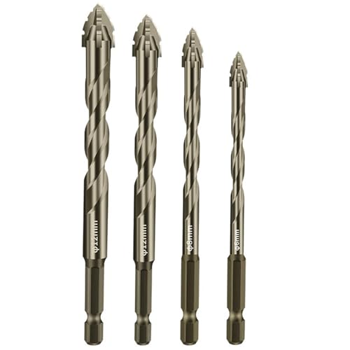 Vierschneidiges, Gezacktes Exzenterbohrer-Set Mit Hoher Härte, Sechskant-Bohrer-Set Mit Schrägem Kopf(6-8-10-12mm) von TYDHGSE