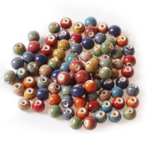 TYFGRT 100 Stück Keramikperlen, Bunte Keramikperlen, DIY-Keramikschmuckmaterialien, Keramikschmuckstücke, DIY-Perlenzubehör, Geeignet Für Die Herstellung Von Armbändern, Halsketten Und Anhängern TYFGRT 100 Stück Keramikperlen, Bunte Keramikperlen, DIY-Keramikschmuckmaterialien, Keramikschmuckstücke, DIY-Perlenzubehör, Geeignet Für Die Herstellung Von Armbändern, Halsketten Und Anhängern von TYFGRT