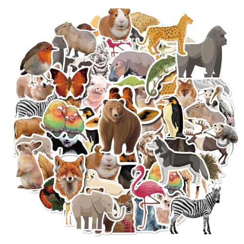 TYFGRT 50 Stück Aufkleber Der Zoo-Serie Mit Leuchtenden Farben, Realistischen Tiermustern, Wasserfestem Material, Geeignet Für DIY-Dekoration, Einfach Anzubringen Und Zu Entfernen. TYFGRT 50 Stück Aufkleber Der Zoo-Serie Mit Leuchtenden Farben, Realistischen Tiermustern, Wasserfestem Material, Geeignet Für DIY-Dekoration, Einfach Anzubringen Und Zu Entfernen. von TYFGRT