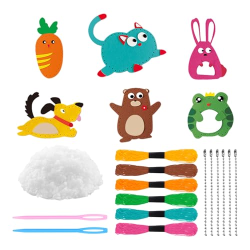 TYFGRT 6-Teiliges Kinder-Nähset, Kreatives Nähspielzeug, DIY-Basteldekorationen, Niedliches Tiernähen, Kinderlern-Nähzubehör TYFGRT 6-Teiliges Kinder-Nähset, Kreatives Nähspielzeug, DIY-Basteldekorationen, Niedliches Tiernähen, Kinderlern-Nähzubehör von TYFGRT