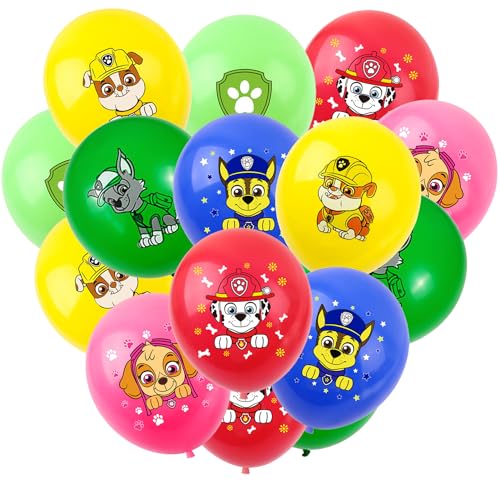 TYFYH 50 Stück Luftballons Geburtstag, Latexballon, Dog Luftballons, Bunte Luftballon, Cartoon Ballons, Anime Deko Ballons, Party Themed Dekoration Ballons für Kindergeburtstag von TYFYH