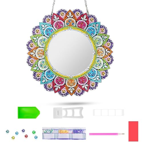 TYFYH Basteln Mädchen 5-12 Jahre, Geschenk Mädchen 5-9 Jahre, Diamond Painting Spiegel, Mandala Diamant Spiegel, DIY Kinder Malen Dekoration, Wand oder Tisch, 7,8 Zoll Durchmesser TYFYH Basteln Mädchen 5-12 Jahre, Geschenk Mädchen 5-9 Jahre, Diamond Painting Spiegel, Mandala Diamant Spiegel, DIY Kinder Malen Dekoration, Wand oder Tisch, 7,8 Zoll Durchmesser von TYFYH