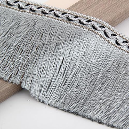 1 Stück, 13 Meter, Perlenquaste, Fransenbesatz, Spitzenband for DIY-Kleid, Kleidungsstück, Home-Party-Dekoration und Nähzubehör(Grijs) von TYGIYY