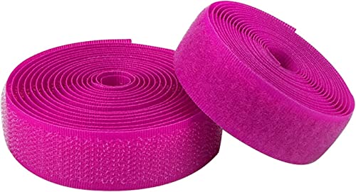 TYGXING Klettband zum nähen Farbiges, nähendes Klettband, Nicht klebende Befestigungsstreifen zum Nähen, Heimwerken, Heimtextilien-Fuchsia||2cm*5m von TYGXING