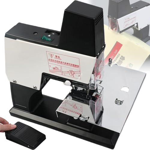 Elektrischer Tacker, Flach-/Sattelhefter, Bindetiefe 100 mm, 50 Blatt Bindestärke, mit Fußpedal, Hochleistungs-Tischhefter, für Heimdruckereien von TYH