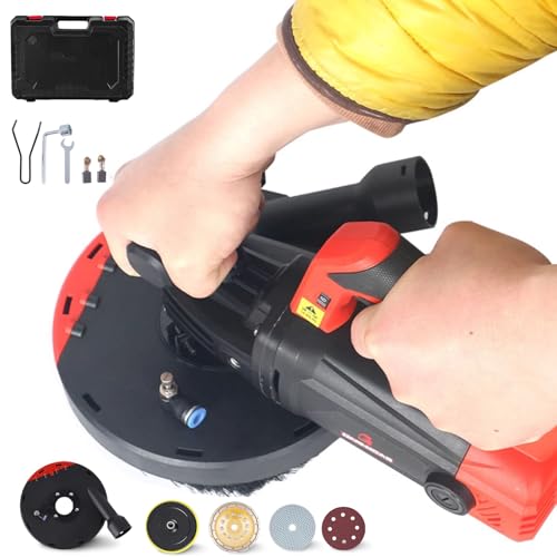 TYH 7-Zoll-Betonschleifer-Set, Staubsammler-Bodenschleifer, Mit Staubsammler-Bodenschleifer, 2200 W, 0–4800 U/min, 6 Geschwindigkeitseinstellungen, 90 ° Nahtloses Bodenschleifer-Kit, Für Boden, Wand TYH 7-Zoll-Betonschleifer-Set, Staubsammler-Bodenschleifer, Mit Staubsammler-Bodenschleifer, 2200 W, 0–4800 U/min, 6 Geschwindigkeitseinstellungen, 90 ° Nahtloses Bodenschleifer-Kit, Für Boden, Wand von TYH