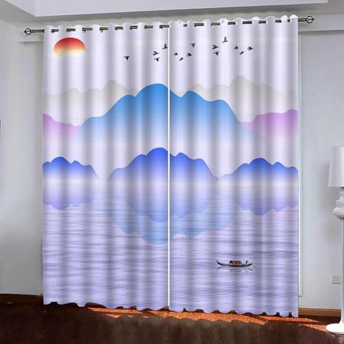 2 Paneele, Verdunkelungsvorhänge, buntes Tintengemälde, 3D-Design, luxuriöser Mädchen-Fenstervorhang für Wohnzimmer, Schlafzimmer, Heimdekoration WxH/2x100x164cm 2 Paneele, Verdunkelungsvorhänge, buntes Tintengemälde, 3D-Design, luxuriöser Mädchen-Fenstervorhang für Wohnzimmer, Schlafzimmer, Heimdekoration WxH/2x100x164cm von TYHKXAI
