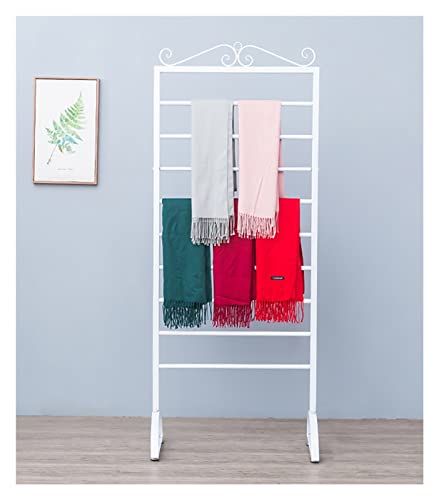 Geschenkpapier-/Band-Ausstellungsständer für Bastelraum, Blumenladen, 9-lagiger, bodenstehender, moderner Schal-Aufbewahrungsorganzierständer, multifunktionales Regal (Farbe: Weiß, Größe: Länge 90 cm) Geschenkpapier-/Band-Ausstellungsständer für Bastelraum, Blumenladen, 9-lagiger, bodenstehender, moderner Schal-Aufbewahrungsorganzierständer, multifunktionales Regal (Farbe: Weiß, Größe: Länge 90 cm) von TYLDBNF