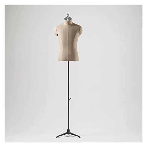 Kommerzieller männlicher Schaufensterpuppen-Torsokörper mit verstellbarem Stativständer, Kleiderständer, bodenstehender Puppenkörper-Kleiderformmodell für Studio-Schaufenster (Farbe: #1, Größe: Kommerzieller männlicher Schaufensterpuppen-Torsokörper mit verstellbarem Stativständer, Kleiderständer, bodenstehender Puppenkörper-Kleiderformmodell für Studio-Schaufenster (Farbe: #1, Größe: von TYLDBNF