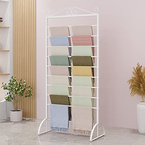 TYLDBNF 9-stufiger Geschenkpapier-Organizer, moderner vertikaler Schal-Schal-Ausstellungsständer mit verstellbaren Fußpolstern, Blumenladen/Bekleidungsgeschäft (Farbe: Weiß, Größe: Länge 45 cm) TYLDBNF 9-stufiger Geschenkpapier-Organizer, moderner vertikaler Schal-Schal-Ausstellungsständer mit verstellbaren Fußpolstern, Blumenladen/Bekleidungsgeschäft (Farbe: Weiß, Größe: Länge 45 cm) von TYLDBNF