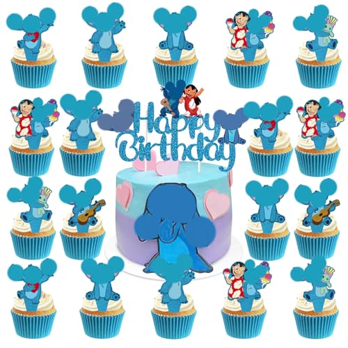 25 Cake Decoration,Kuchen Dekoration,Cupcake Toppers,Cupcake Geburtstag Topper für Junge Mädchen Geburtstag Themen Party von TYLUSPA