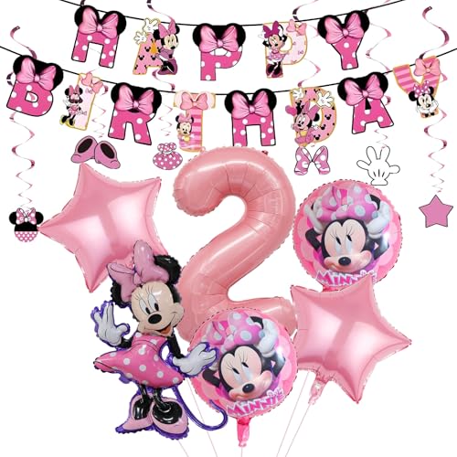 Geburtstagsdeko Mädchen 2 Jahre, 13pcs Kinder Geburtstag Deko, Rosa Luftballons für Kinderparty, Prinzessinnen Theme Fest Geburtstagsdeko Mädchen 2 Jahre, 13pcs Kinder Geburtstag Deko, Rosa Luftballons für Kinderparty, Prinzessinnen Theme Fest von TYLUSPA