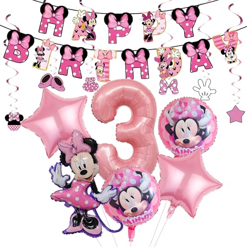 Geburtstagsdeko Mädchen 3 Jahre, 13pcs Kinder Geburtstag Deko, Rosa Luftballons für Kinderparty, Prinzessinnen Theme Fest Geburtstagsdeko Mädchen 3 Jahre, 13pcs Kinder Geburtstag Deko, Rosa Luftballons für Kinderparty, Prinzessinnen Theme Fest von TYLUSPA