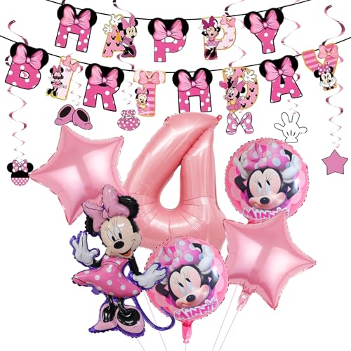 Geburtstagsdeko Mädchen 4 Jahre, 13pcs Kinder Geburtstag Deko, Rosa Luftballons für Kinderparty, Prinzessinnen Theme Fest Geburtstagsdeko Mädchen 4 Jahre, 13pcs Kinder Geburtstag Deko, Rosa Luftballons für Kinderparty, Prinzessinnen Theme Fest von TYLUSPA