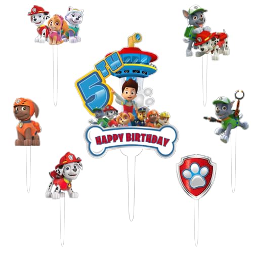 Tortendeko 5. Geburtstags, 7 PCS Cartoon Kuchen Deko Geburtstag,Happy Birthday Cake Topper,Geburtstag Deko für Junge Mädchen Tortendeko 5. Geburtstags, 7 PCS Cartoon Kuchen Deko Geburtstag,Happy Birthday Cake Topper,Geburtstag Deko für Junge Mädchen von TYLUSPA