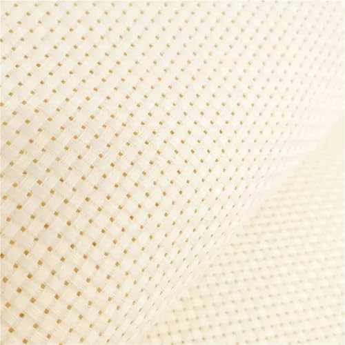 18CT/14CT/11ct/16ct Aida-Kreuzstich-Leinwandstoff, helles Kaffeebraun, 25–25 cm(Light yellow,14CT_100-100) von TYNXK