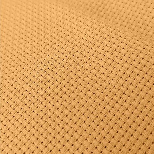 18CT/14CT/11ct/16ct Aida-Kreuzstich-Leinwandstoff, helles Kaffeebraun, 25–25 cm(Oranged yellow,14CT_20*20CM) von TYNXK