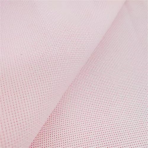 18CT/14CT/11ct/16ct Aida-Kreuzstich-Leinwandstoff, helles Kaffeebraun, 25–25 cm(Pink,16CT_100-150) von TYNXK