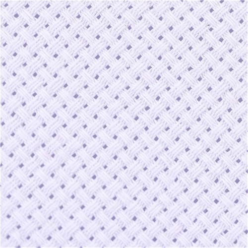 18CT/14CT/11ct/16ct Aida-Kreuzstich-Leinwandstoff, helles Kaffeebraun, 25–25 cm(White,14CT_50-100) von TYNXK